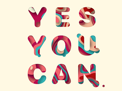 Yes You Can and Yes We Can adobe adobeillustator designs flat graphic graphicdesign illustration letter minimal poster posterdesign typo typogaphy vector