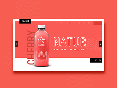 Natur: Raw and fresh juice branding and website design adobe adobexd branding concept design graphic graphicdesign webdesign