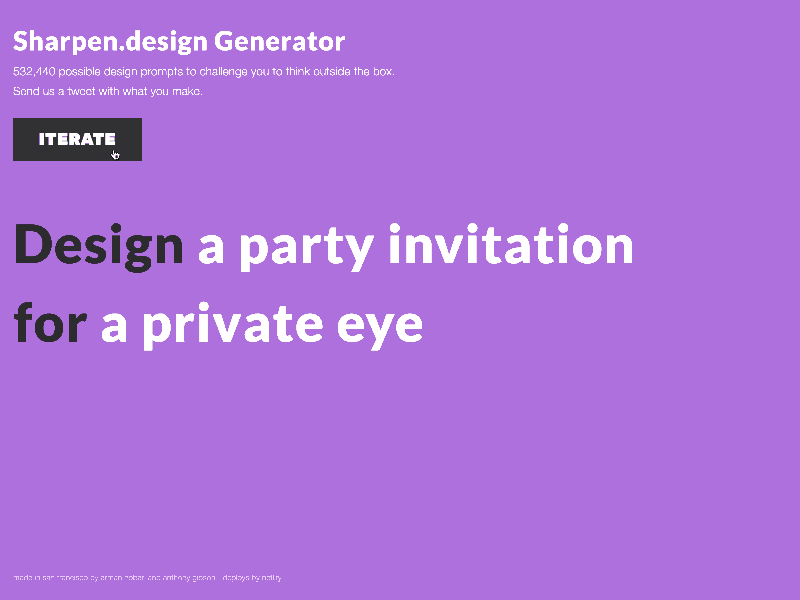 Sharpen.design Generator by Anthony Gibson on Dribbble