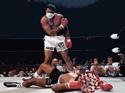 Covid 19 Knockout adobe drawing illustration fighting illustrator photoshop sketching