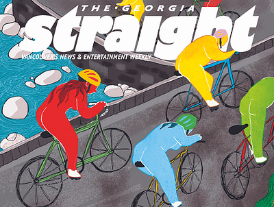 Georgia Straight Cover bicycles cover art editorial art editorial illustration illustration