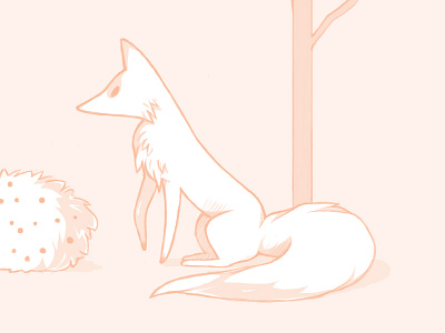 Fox-y animal fox illustration sketch