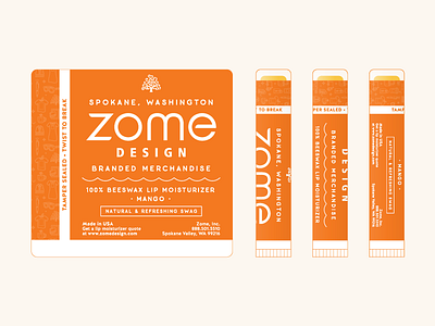 Zome lip balm balm beauty branded merchandise design label lip balm moisturizer packaging product zome zome design