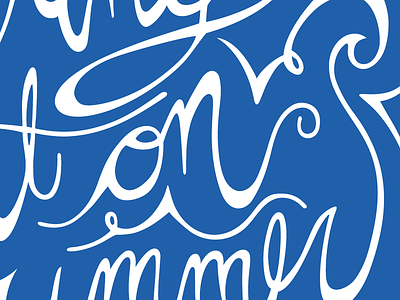 Blue + white type art blue design hand lettering illustration lettering letters pretty preview swirls type typography