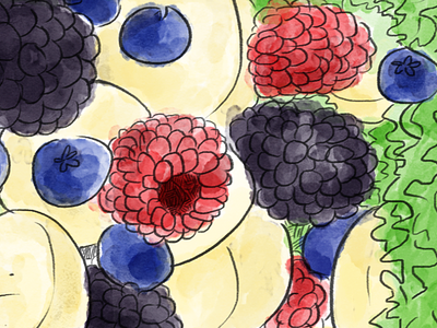 Yummy fruit art berries design digital art drawing food fruit illustration painting watercolor yummy
