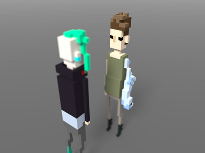 Voxel characters