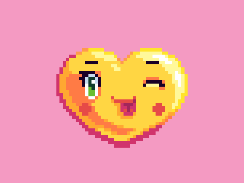 Winking Pixel Art Emoji By Margarita Solianova On Dribbble