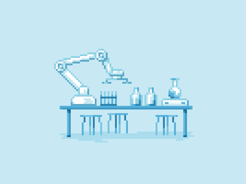 Laboratory in the pixel art laboratory 8bit illustration pixel art