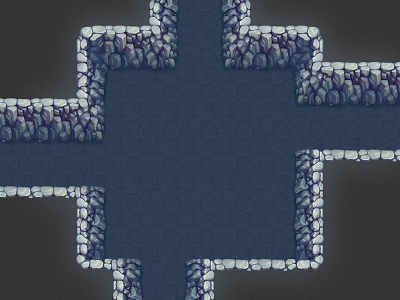 Stone dungeon tileset for a top-down game dungeon game game art game artist rpg seamless tiles tileset top down