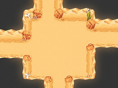 Desert theme dungeon desert game game art game artist rpg seamless tiles tileset top down