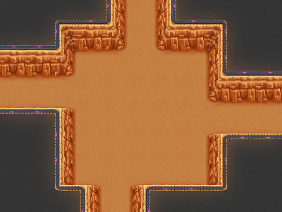 Canyon theme dungeon canyon dungeon game game art game artist rpg seamless tiles tileset top down