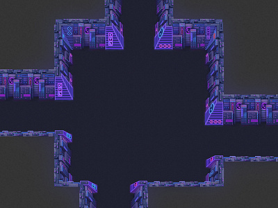 Sci-fi theme dungeon dungeon game game art game artist rpg sci fi seamless tiles tileset top down