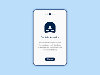 Daily Design Challenge #8a [Hero Cards] app captain america cards challenge design hero super hero ui