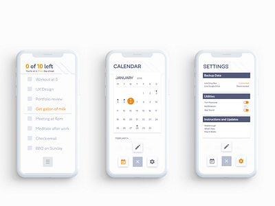 Productivity App app application clean interface minimalist productivity simple ui white