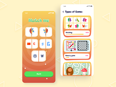 Matching Game App game app game design games gaming ux matching