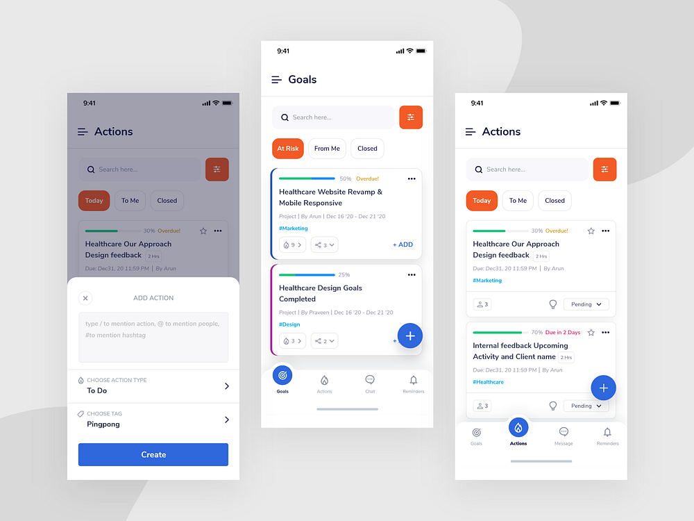 Create Task Concept by Nanthakumar on Dribbble