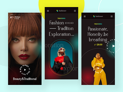 Fashion & Trending Ecommerce App beauty ecommerce ui explore fashion ui mobile app play ui