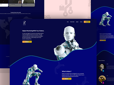 Types of Robots Product Design UI