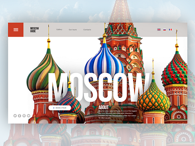 Design for full screen "Moscow guide" design design site desktop full screen guide icon illustration mainpage mobile moscow moscow site type ui uidesign ux uxdesign uxui web webdesign website