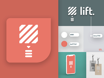 Daily Logo Challenge - Lift app branding dailylogochallenge design graphic design icon illustrator logo photoshop typography ui