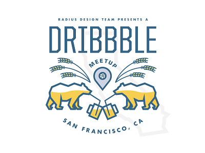 Rad Design Team Dribbble Meet Up beer design dribbble dribbble meetup illustration rad design team radius