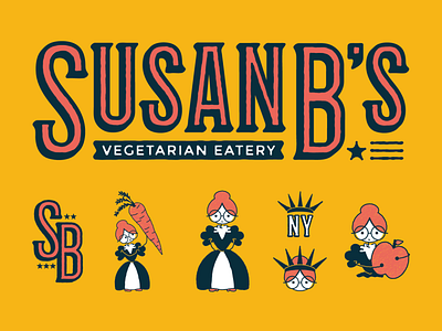Susan B's Vegetarian Eatery (5/5) adobe adobe illustrator branding design graphicdesign illustration packaging restaurant vector