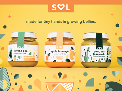 Sol Baby Food (2/4) adobe adobe illustrator baby food branding design graphicdesign illustration packaging retail target vector