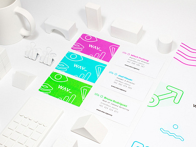 RGB in the real world art branding design direction fluor geometry graphic identity stationery white