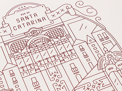 A love letter to Porto city illustration line love porto portugal vector