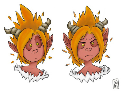 Burke - Expressions character creation color demon digital coloring ipad original character procreate app
