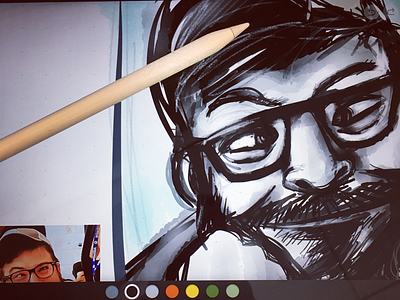 Portrait of a Tom apple pencil digital art ipad pro paper app portrait tiny stylus