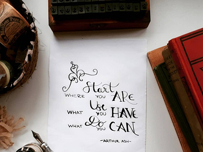Start Where You Are hand lettering handlettering handmade lettering lettering art lettering artist quote typography