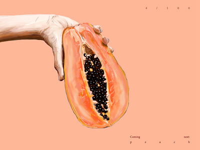 Papaya contrast design digital art digital drawing digital illustration drawing fruit illustration papaya vector