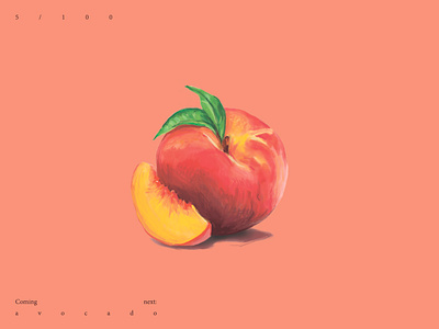 Peach contrast design digital art digital drawing digital illustration drawing fruit fruits illustration peach peachy photoshop vector