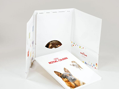 Royal Canin Folder Tabs by Sneller advertising branding custom packaging made in usa marketing packaging presentation packaging promotion promotional packaging sneller creative promotions