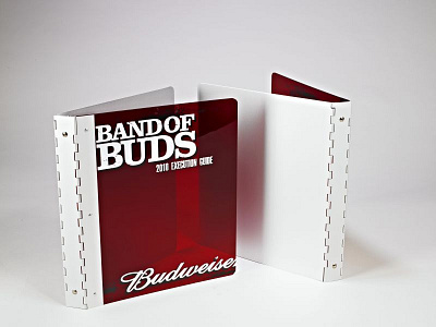 Budweiser Custom Binder Marketing Kit by sneller advertising branding custom packaging made in usa marketing packaging presentation packaging promotion promotional packaging sneller creative promotions