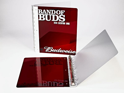 Budweiser Custom Binder Marketing Kit by sneller advertising branding custom packaging made in usa marketing packaging presentation packaging promotion promotional packaging sneller