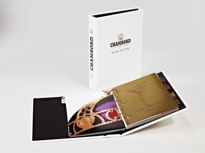 Chambord Custom Binder Marketing Kit by sneller advertising branding custom packaging made in usa marketing packaging presentation packaging promotion promotional packaging sneller creative promotions