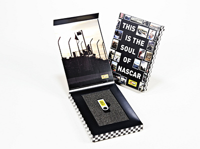 NASCAR Custom Flash Drive Press Kit by Sneller advertising branding custom packaging made in usa marketing packaging presentation packaging promotion promotional packaging sneller