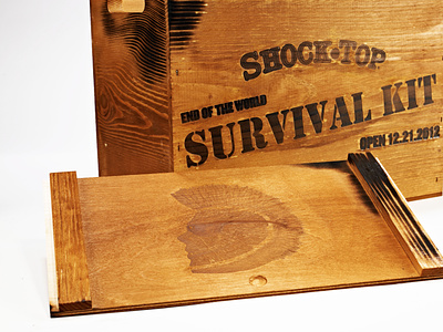Shock Top Wood Box Kit by Sneller advertising branding custom packaging made in usa marketing packaging presentation packaging promotion promotional packaging sneller creative