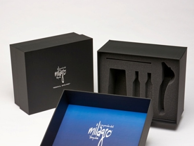 Sneller Creative - Milagro Tequila Product Launch Kit advertising branding custom packaging made in usa marketing packaging presentation packaging promotion promotional packaging sneller