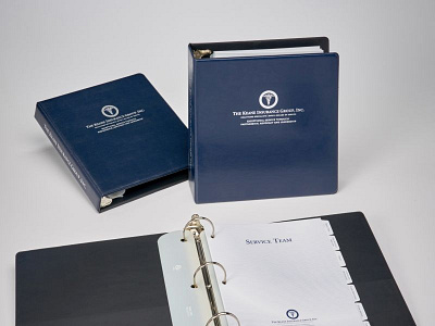 Keane Insurance Custom Ring Binders by Sneller advertising branding custom packaging made in usa marketing packaging presentation packaging promotion promotional packaging sneller creative promotions