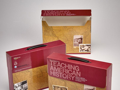 Teaching American History Custom Tote Boxes by Sneller advertising branding custom packaging made in usa marketing packaging presentation packaging promotion promotional packaging sneller