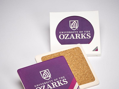 University of the Ozarks Custom Coasters by Sneller advertising branding custom packaging made in usa marketing packaging presentation packaging promotion promotional packaging sneller creative