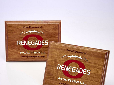 Renegades Custom Sponsorship Plaque by Sneller advertising branding custom packaging made in usa marketing packaging presentation packaging promotion promotional packaging sneller creative promotions