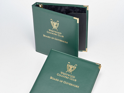 Custom High End Country Club Binders by Sneller