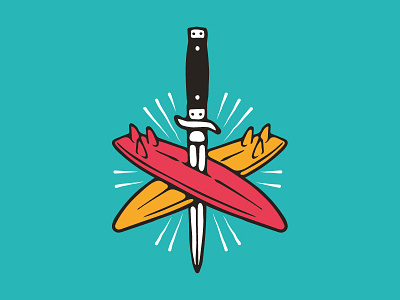 Surfing ai illustration knife surf surfing ui vector