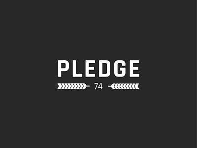 Pledge 74 farm logo logotype numbers pledge typography wheat