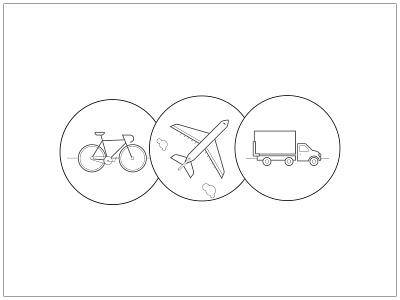 Delivery options delivery icons mono line shipping sign up flow travel