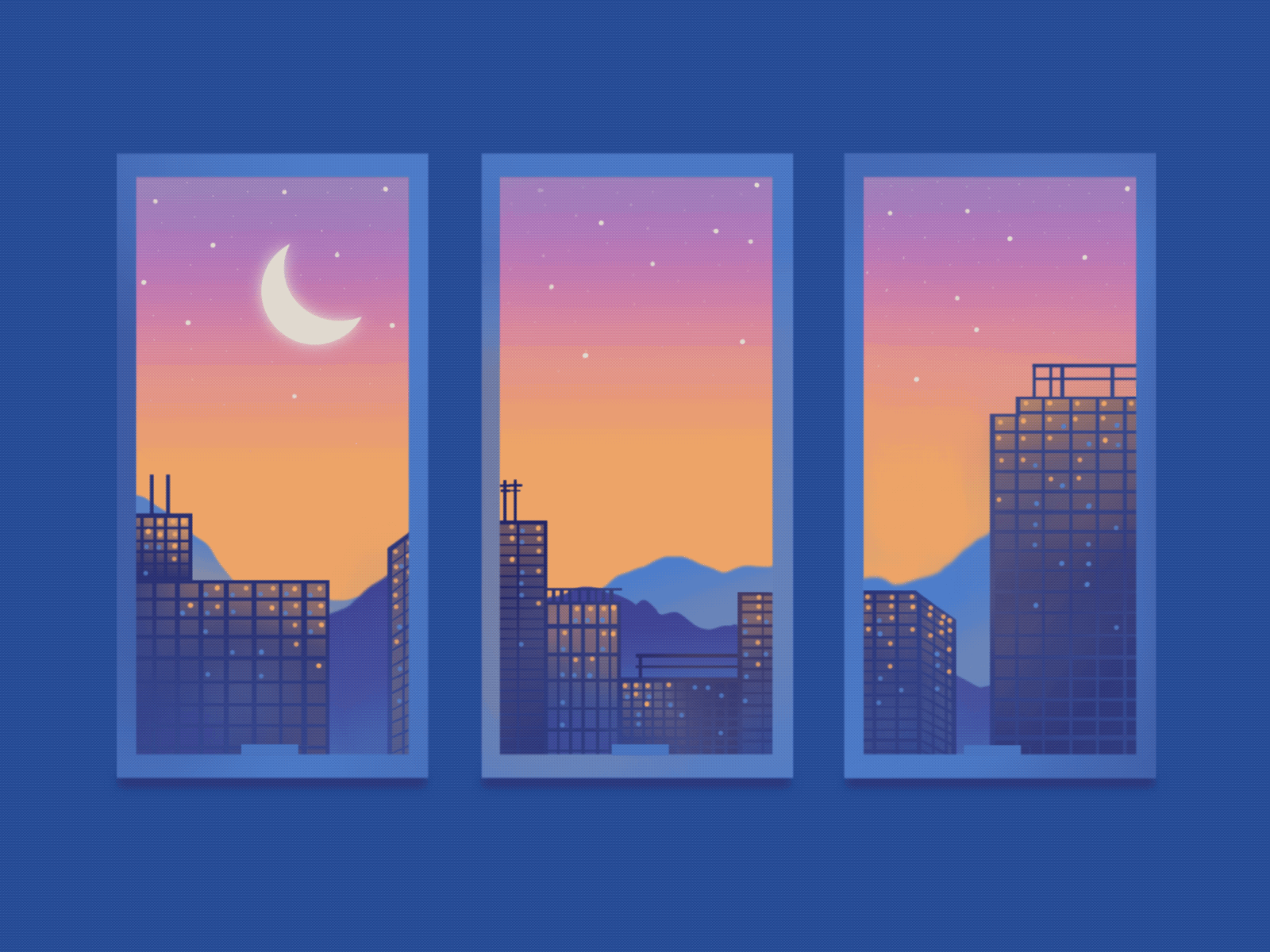 city window city illustration procreate
